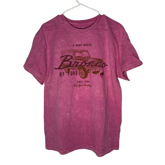 Ford Bronco Rare Breed Pink Faded Unisex Tshirt Size Large - Picture 1 of 4